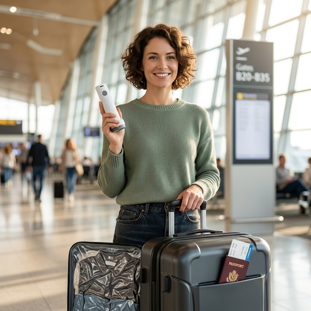 Compressez vos bagages en 30 secondes. Voyagez plus léger, partout.